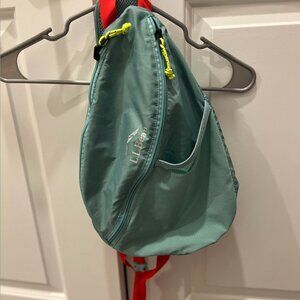 L.L. Bean Teal and Red Backpack